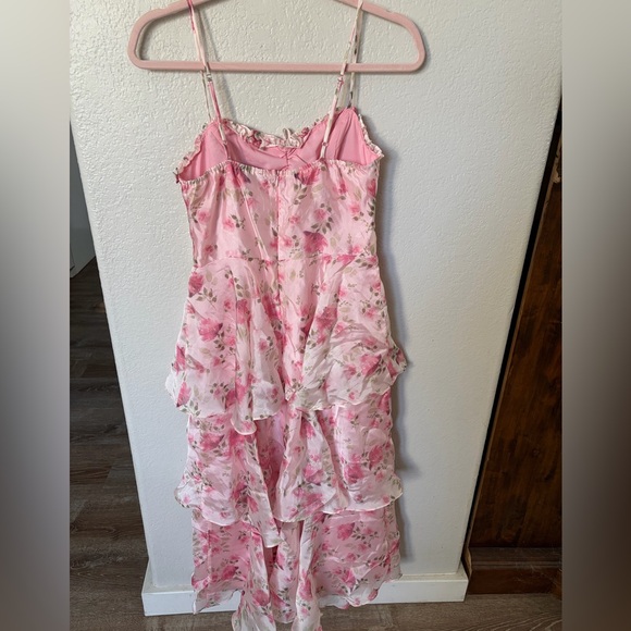 Lulu's Pink Ruffle Dress - Picture 2 of 4